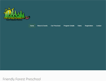 Tablet Screenshot of friendlyforestpreschool.com